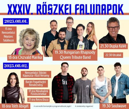 XXXIV. Röszkei Falunapok, Nemzetközi Néptánc Fesztivál