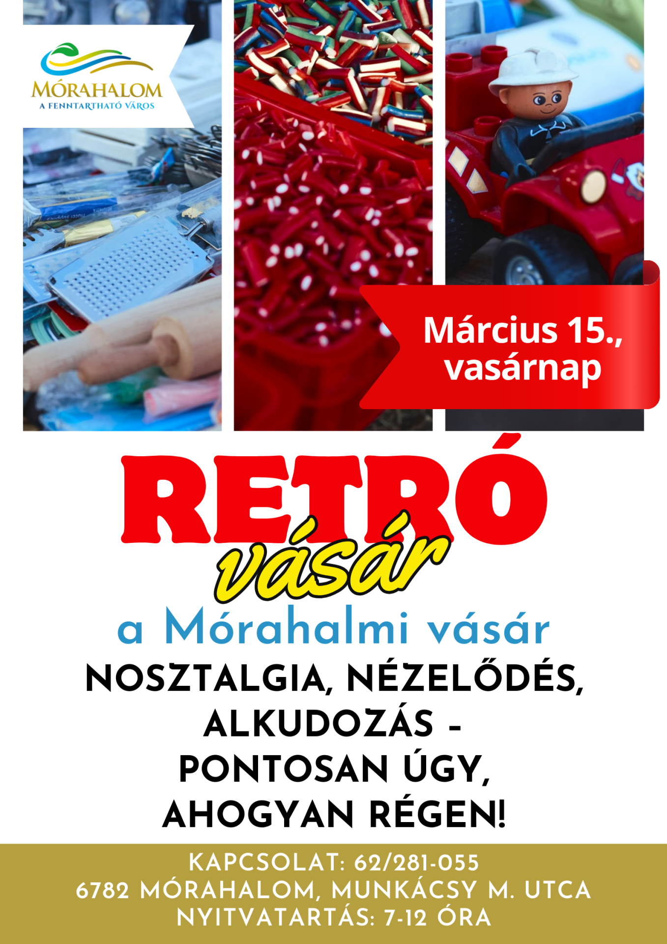 Retró vásár a mórahalmi vásár plakát